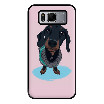 Cartoon Dachshund Phone Case for Galaxy S8 Plus