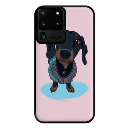 Cartoon Dachshund Phone Case for Galaxy S20 Ultra