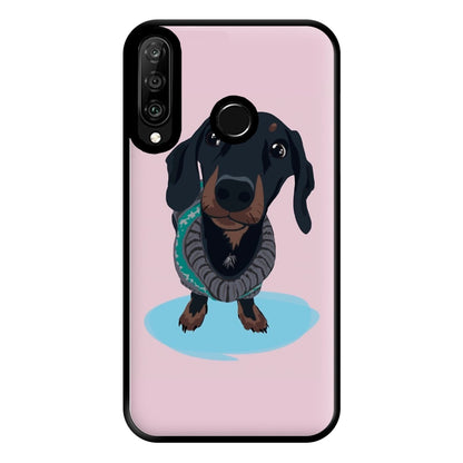 Cartoon Dachshund Phone Case for Huawei P30 Lite