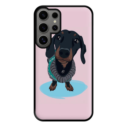 Cartoon Dachshund Phone Case for Galaxy S24 Ultra