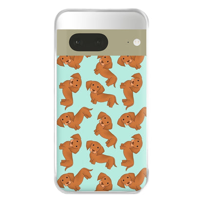 Sausage Dog Pattern Phone Case for Google Pixel 7a