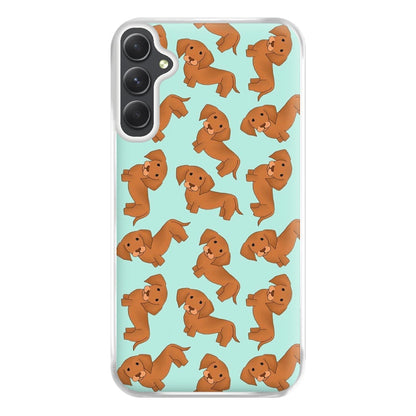 Sausage Dog Pattern Phone Case for Galaxy A14