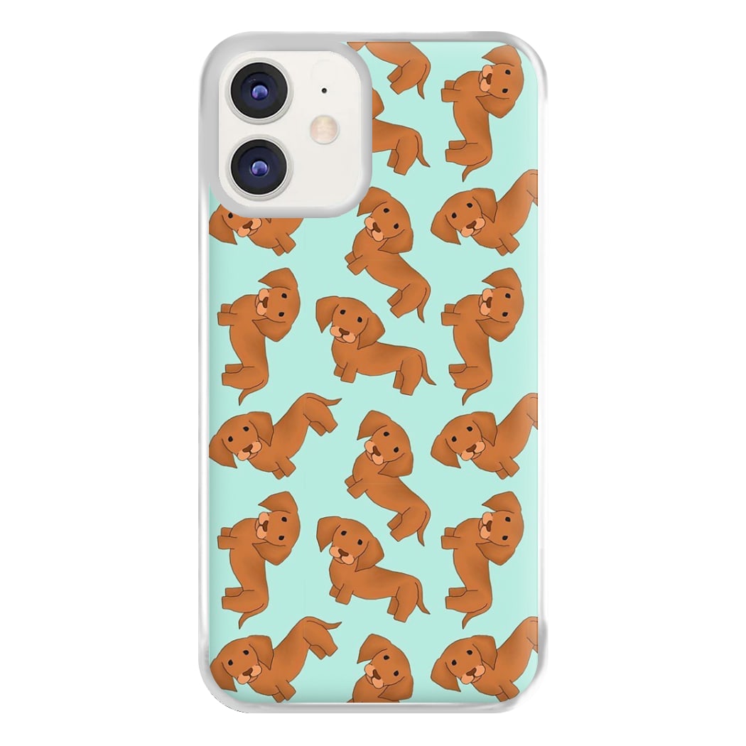 Sausage Dog Pattern Phone Case for iPhone 12 / 12 Pro