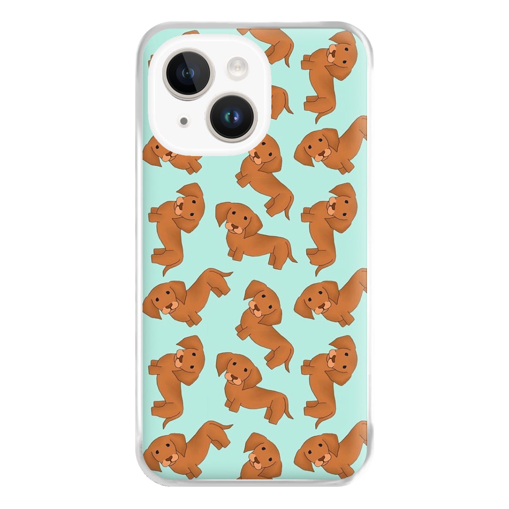 Sausage Dog Pattern Phone Case for iPhone 14 Plus