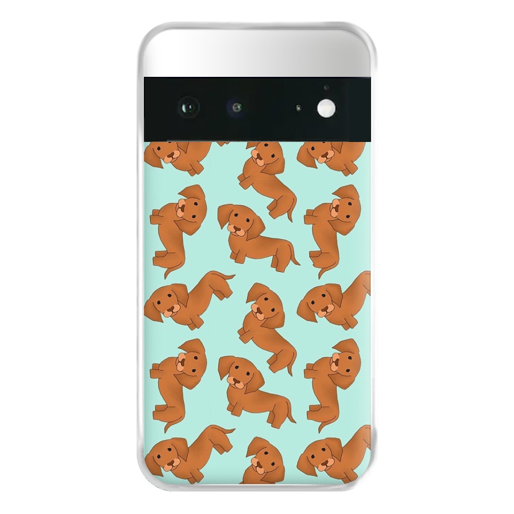 Sausage Dog Pattern Phone Case for Google Pixel 6a