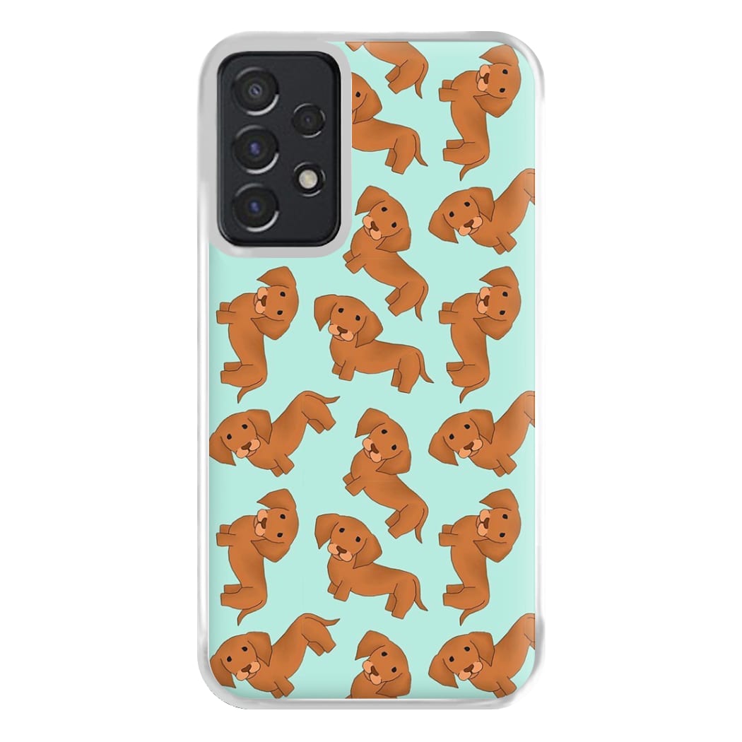 Sausage Dog Pattern Phone Case for Galaxy A52 / A52s