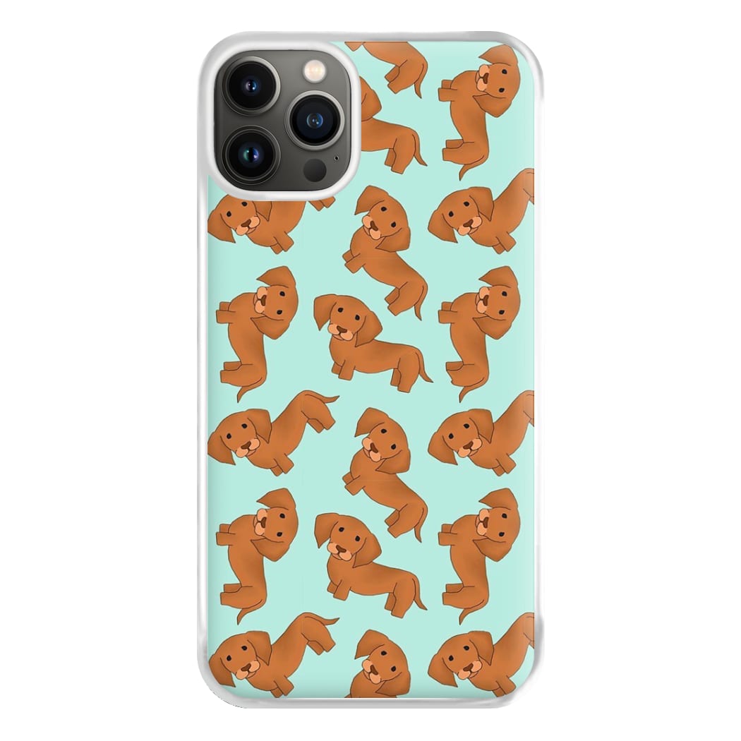 Sausage Dog Pattern Phone Case for iPhone 13