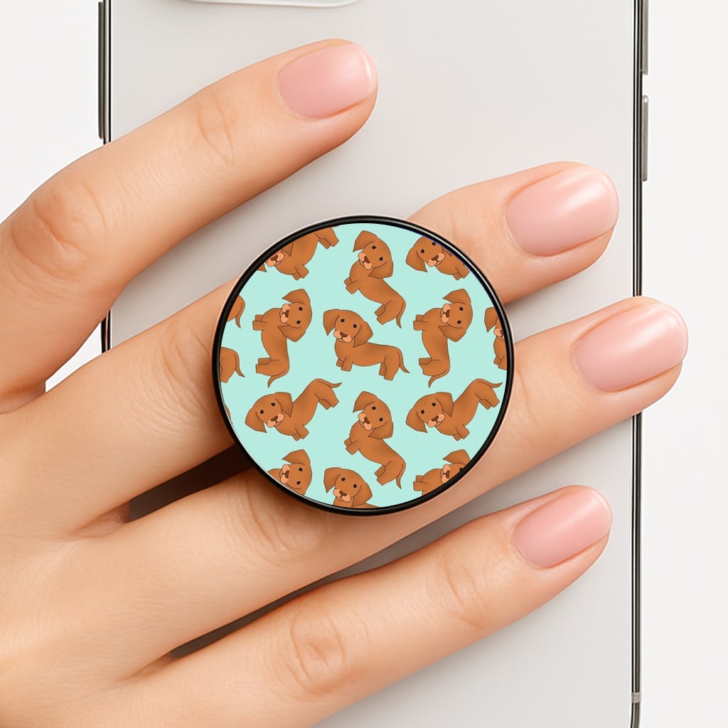 Sausage Dog Pattern Phone Grip