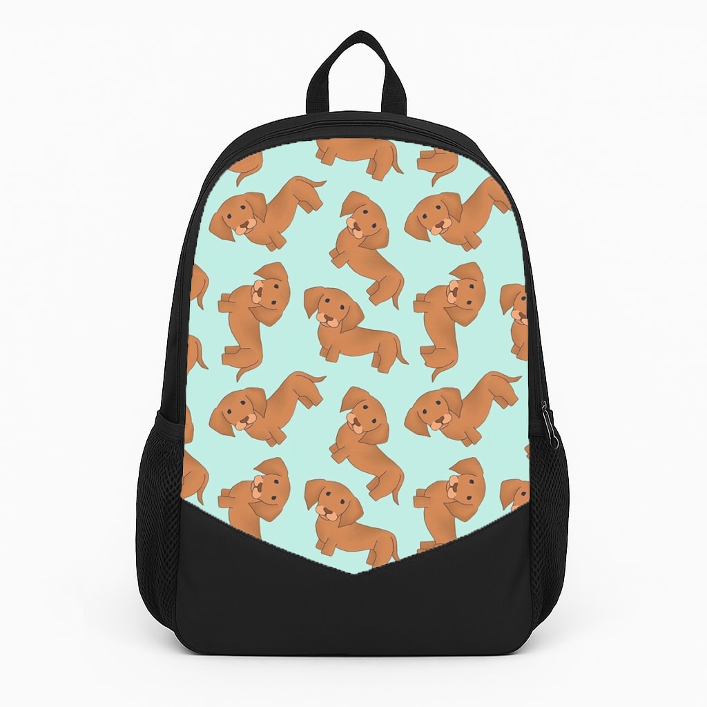 Sausage Dog Pattern Large Backpack