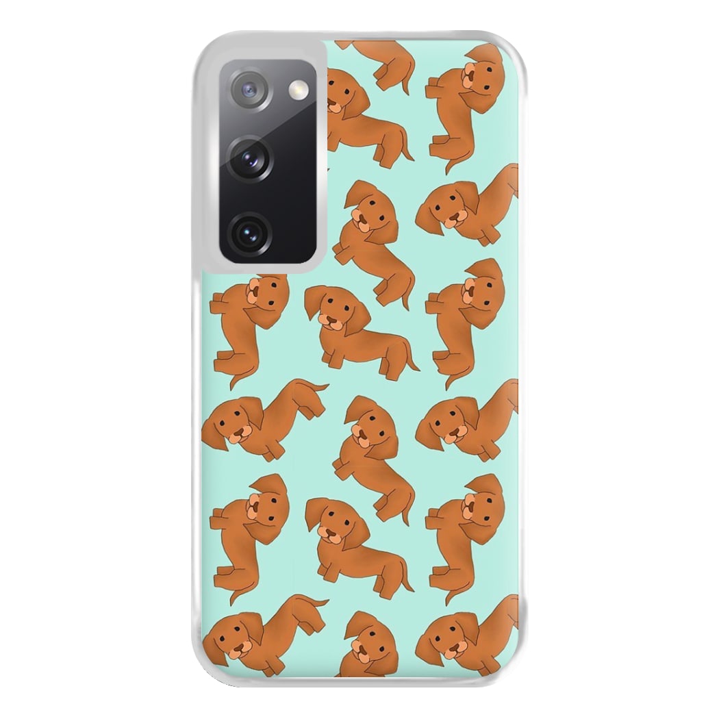 Sausage Dog Pattern Phone Case for Galaxy S20FE