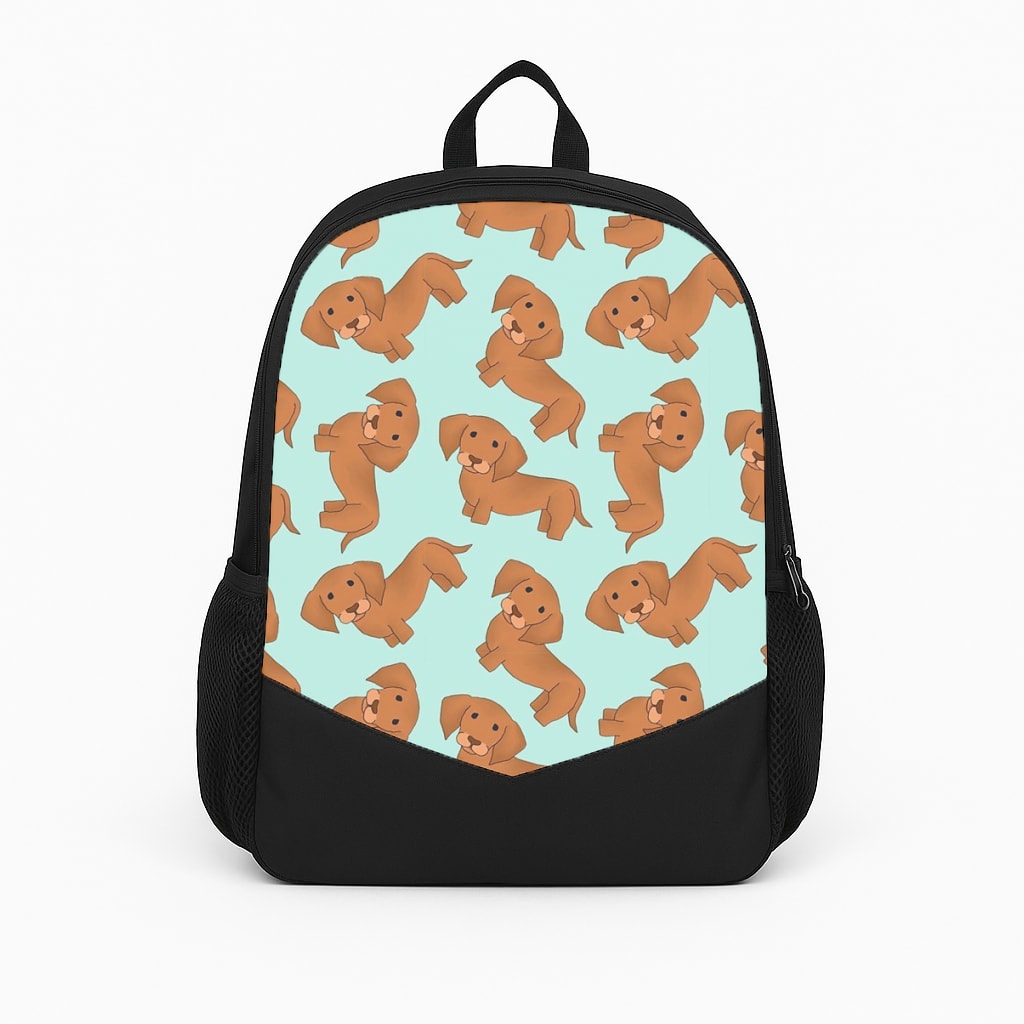 Sausage Dog Pattern Backpack