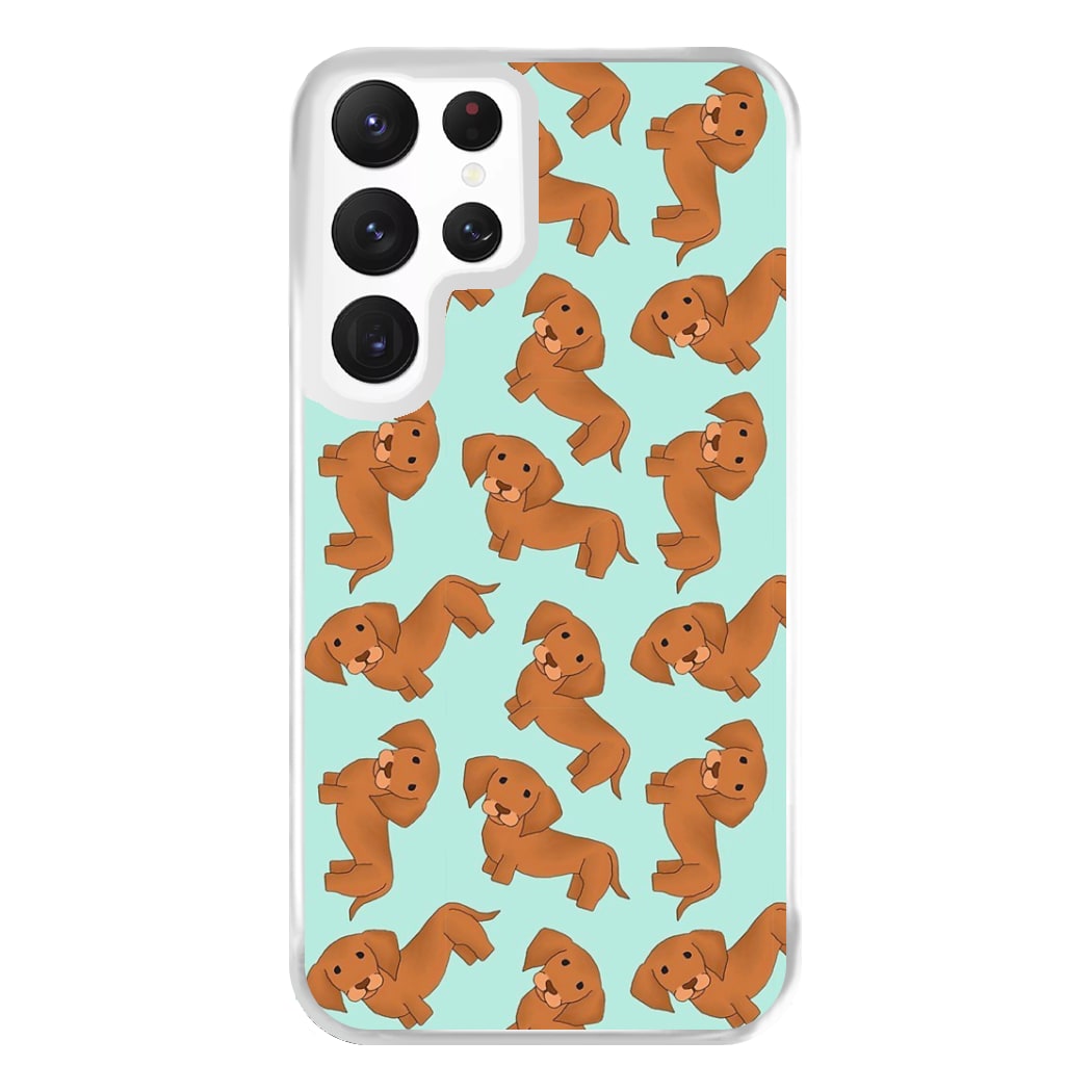 Sausage Dog Pattern Phone Case for Galaxy S22 Ultra