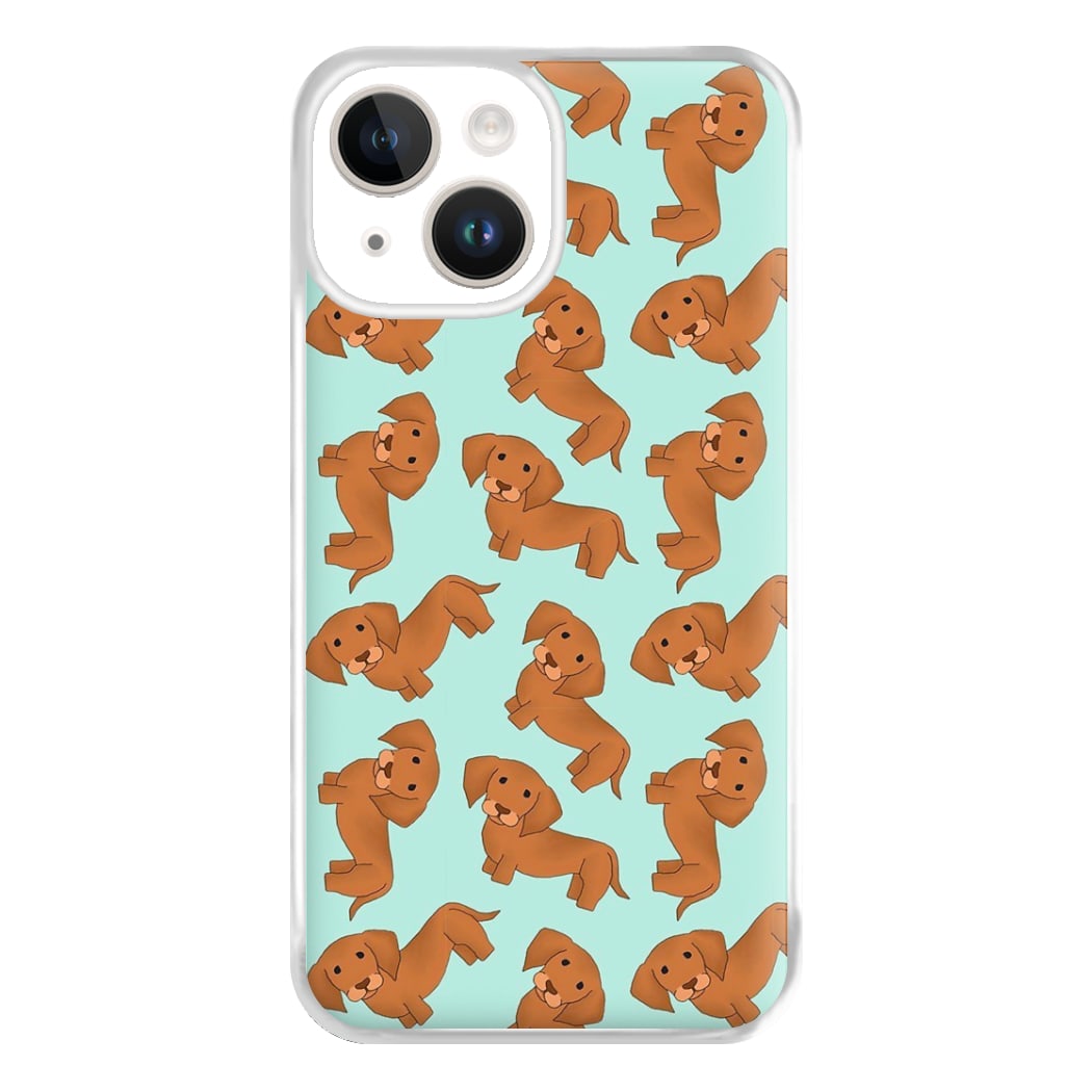 Sausage Dog Pattern Phone Case for iPhone 14