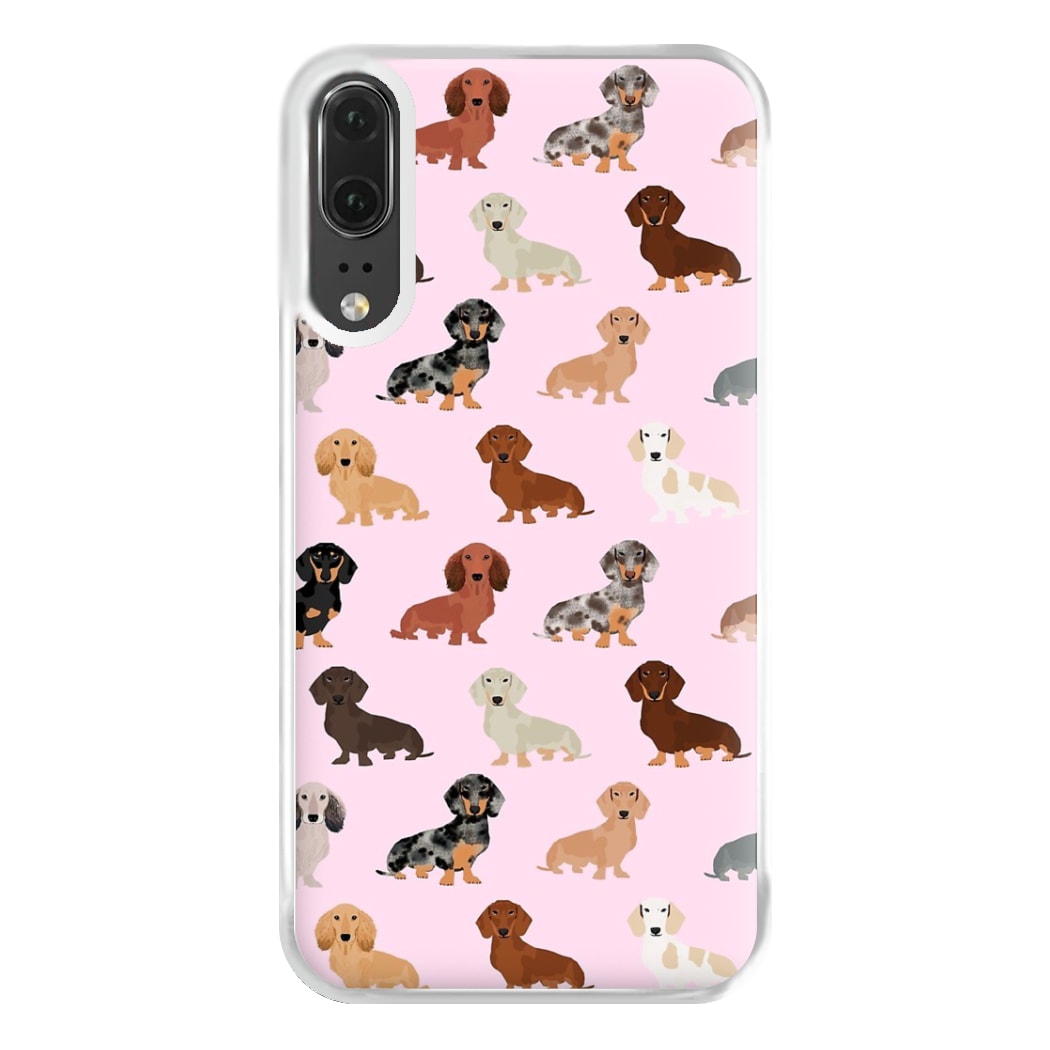 Dachshund Breed Pattern Phone Case for Huawei P20