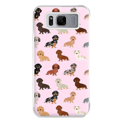 Dachshund Breed Pattern Phone Case for Galaxy S8 Plus