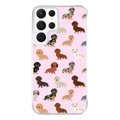 Dachshund Breed Pattern Phone Case for Galaxy S22 Ultra