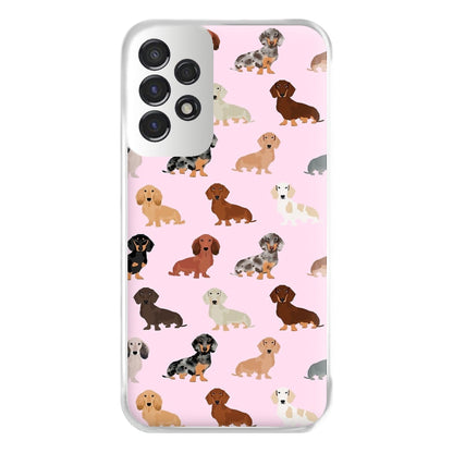 Dachshund Breed Pattern Phone Case for Galaxy A53