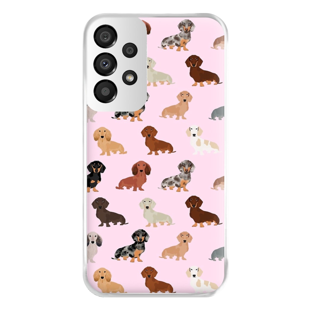 Dachshund Breed Pattern Phone Case for Galaxy A33