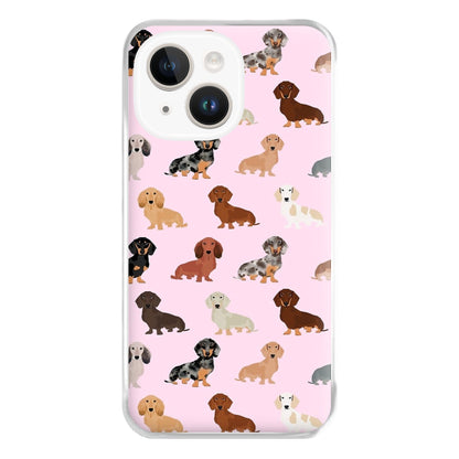 Dachshund Breed Pattern Phone Case for iPhone 14 Plus