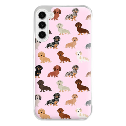 Dachshund Breed Pattern Phone Case for Galaxy S23FE