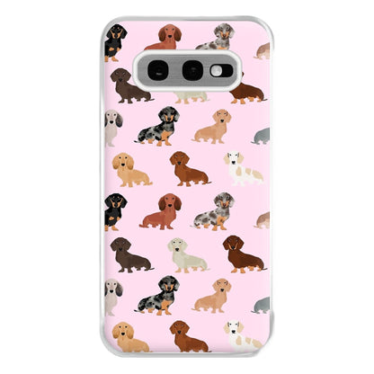 Dachshund Breed Pattern Phone Case for Galaxy S10e