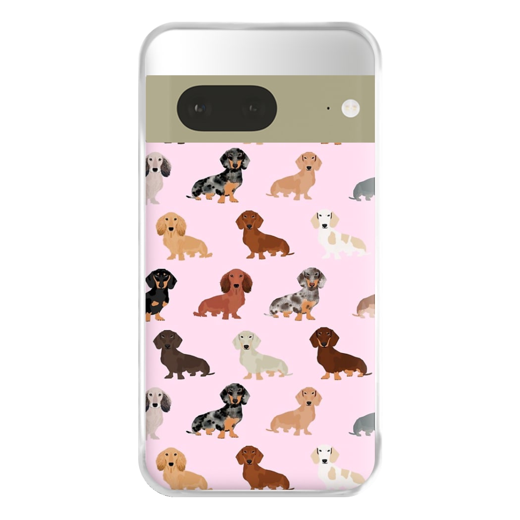 Dachshund Breed Pattern Phone Case for Google Pixel 7a