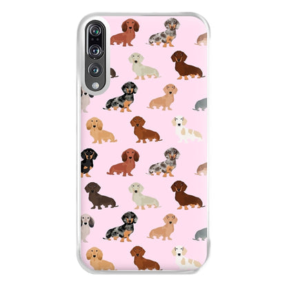 Dachshund Breed Pattern Phone Case for Huawei P20 Pro