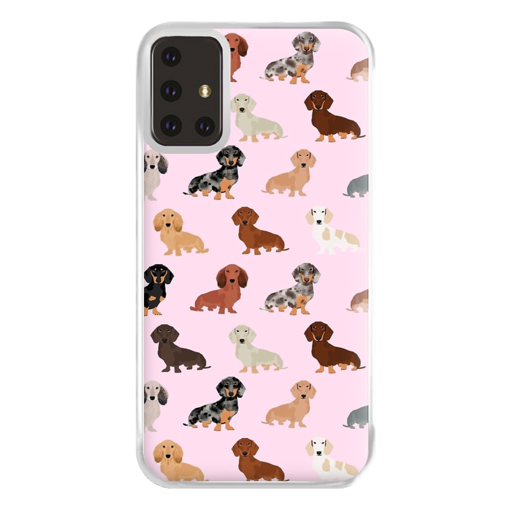 Dachshund Breed Pattern Phone Case for Galaxy A71