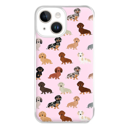 Dachshund Breed Pattern Phone Case for iPhone 14