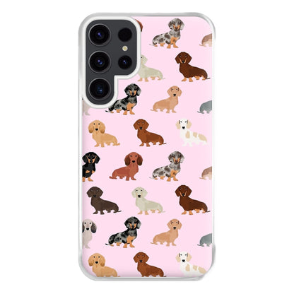 Dachshund Breed Pattern Phone Case for Galaxy S23 Ultra