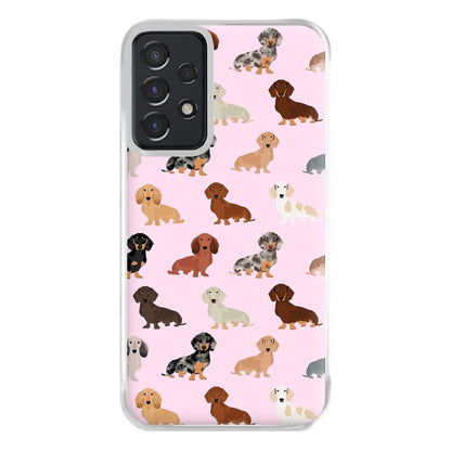 Dachshund Breed Pattern Phone Case for Galaxy A52 / A52s