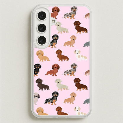 Dachshund Breed Pattern Phone Case for Galaxy S25FE