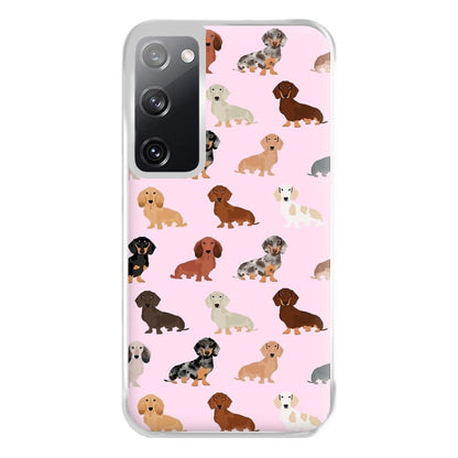 Dachshund Breed Pattern Phone Case for Galaxy S20