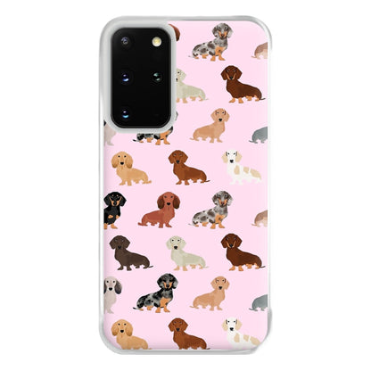 Dachshund Breed Pattern Phone Case for Galaxy S20 Plus