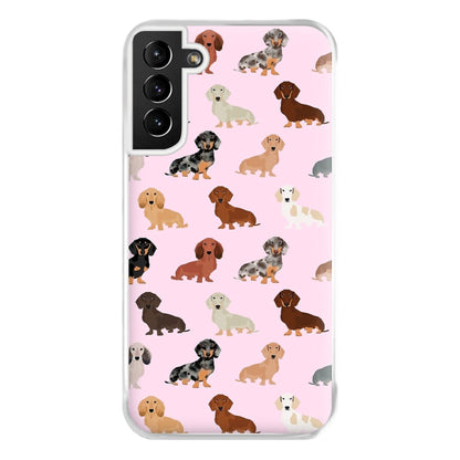 Dachshund Breed Pattern Phone Case for Galaxy S21 Plus