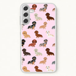 Dachshund Breed Pattern Phone Case for Galaxy A37