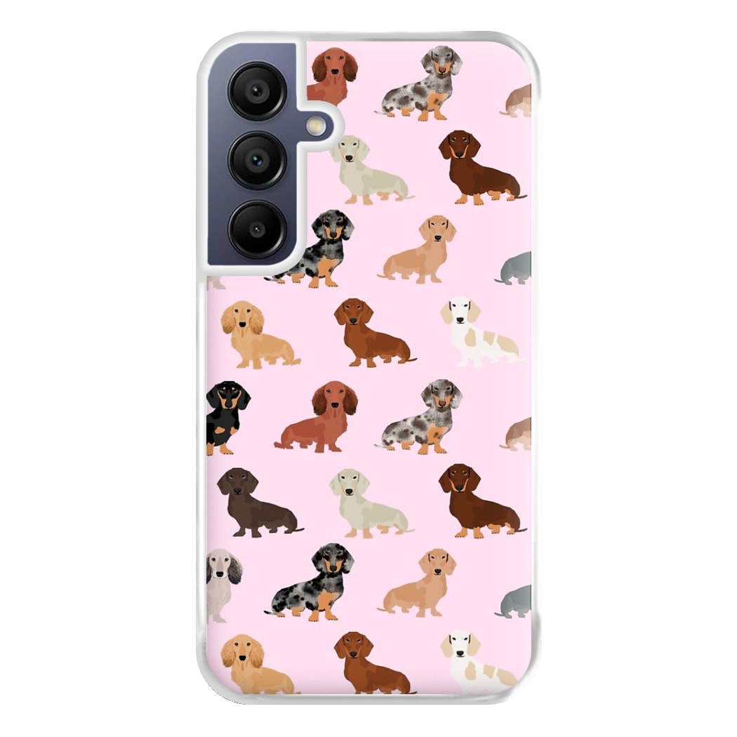 Dachshund Breed Pattern Phone Case for Galaxy A16