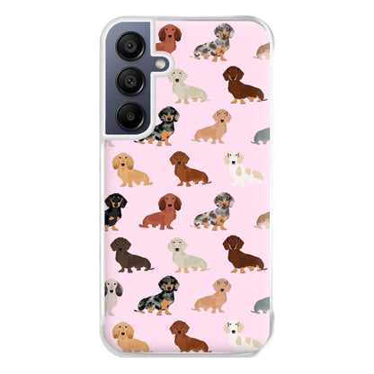 Dachshund Breed Pattern Phone Case for Galaxy A16