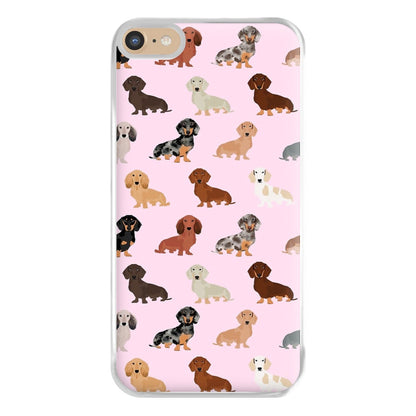 Dachshund Breed Pattern Phone Case for iPhone 6 Plus / 7 Plus / 8 Plus