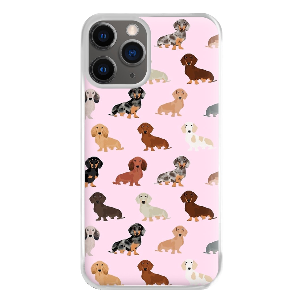 Dachshund Breed Pattern Phone Case for iPhone 12 Pro Max