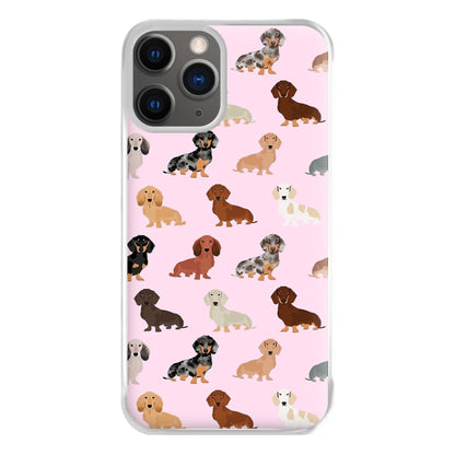 Dachshund Breed Pattern Phone Case for iPhone 12 Pro Max