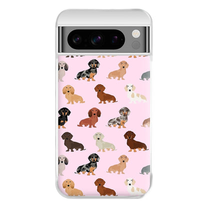 Dachshund Breed Pattern Phone Case for Google Pixel 8 Pro