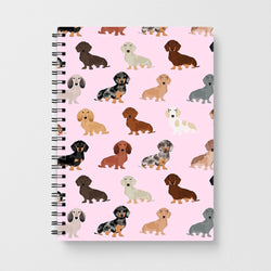 Dachshund Breed Pattern Notebook - Fun Cases