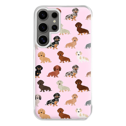 Dachshund Breed Pattern Phone Case for Galaxy S24 Ultra