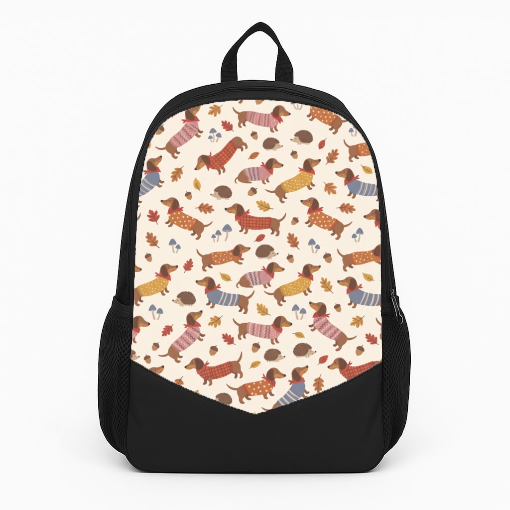 Autumn Sweater Dachshunds Backpack