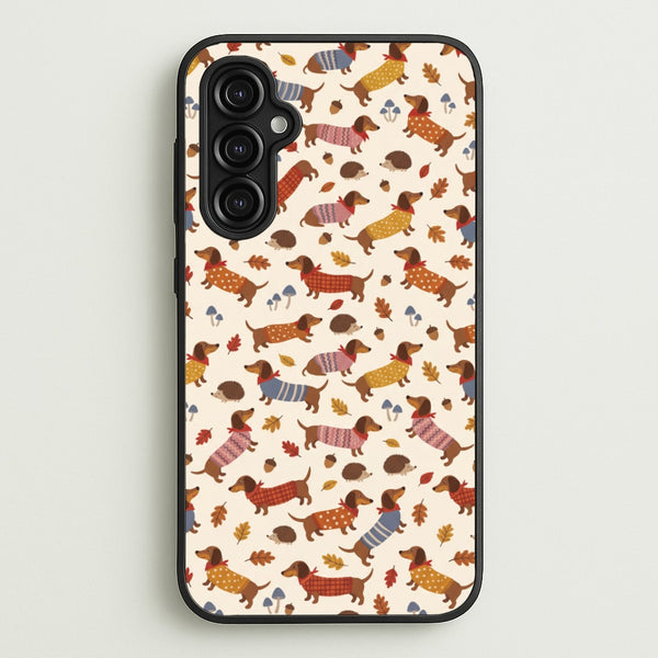 Autumn Sweater Dachshunds Phone Case - Galaxy A14 / Standard