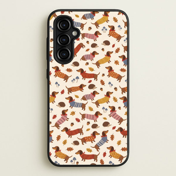 Autumn Sweater Dachshunds Phone Case - Galaxy A54 / Standard