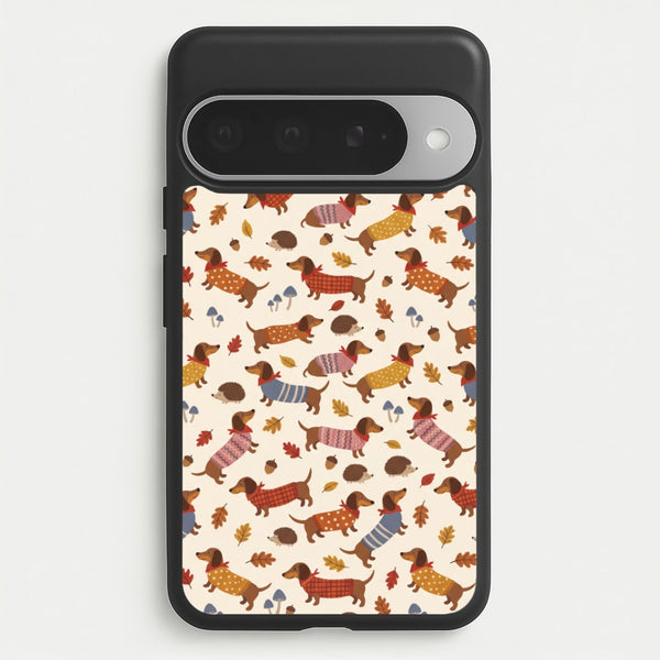 Autumn Sweater Dachshunds Phone Case - Google Pixel 10 Pro XL / Standard