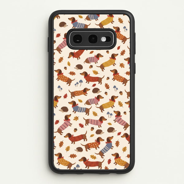 Autumn Sweater Dachshunds Phone Case - Galaxy S10e / Standard