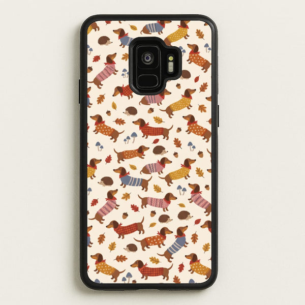 Autumn Sweater Dachshunds Phone Case - Galaxy S9 / Standard